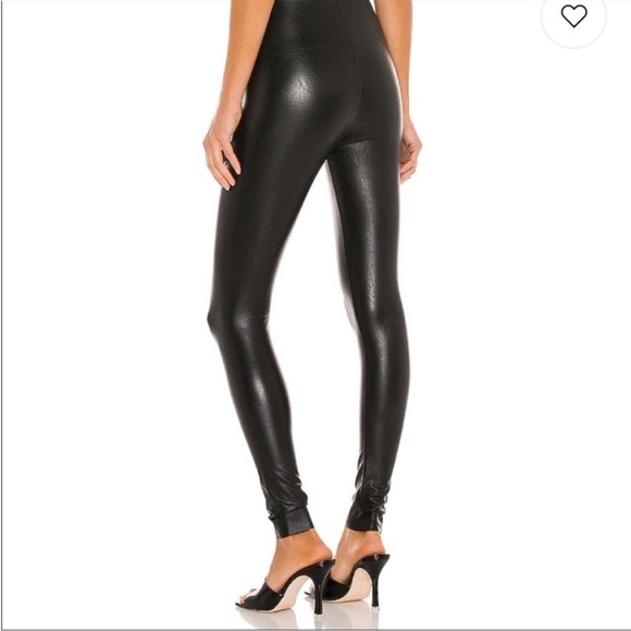 Commando Control Faux Leather High Rise Legging‎ Pants Black Medium Slimming M - Picture 3 of 14